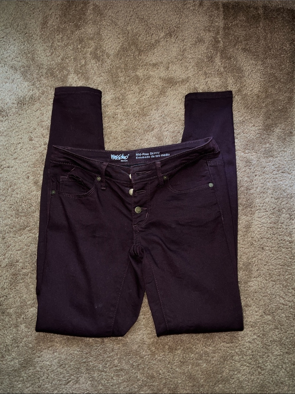 Mossimo Mid-Rise Skinny Jeans - Deep burgundy